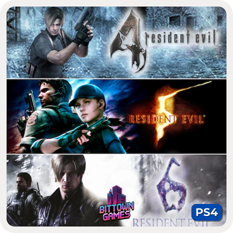 Pacote Triplo Resident Evil 4 + 5 + 6 PS4 Mídia Digital